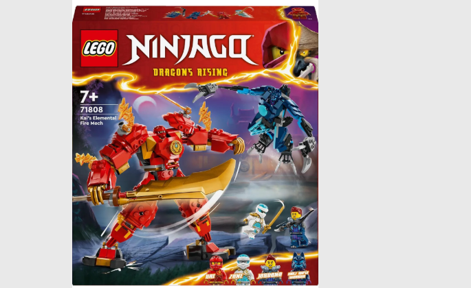 LEGO ® NINJAGO® Kai’nin Ateş Elementi Robotu 71808 - 7 Yaş ve Üzeri İçin Yapım Seti (322 Parça)